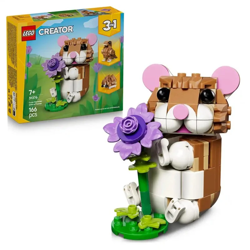Creator 3 w 1 31376 Uroczy chomik z kwiatem