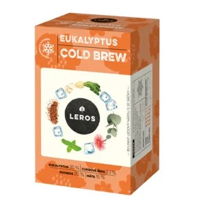 LEROS Mieszanka ziołowa Eukalyptus Cold Brew – saszetki do zaparzania (20 x 1,8 g) – do przygotowania mrożonej herbaty