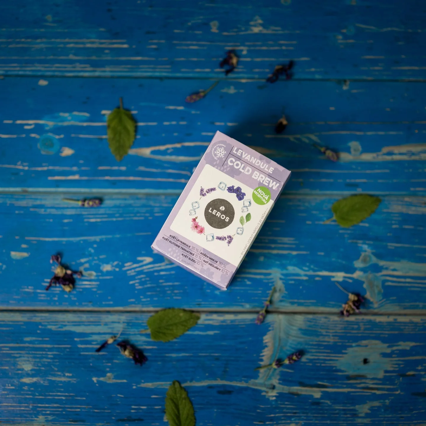 LEROS Mieszanka ziołowa Lawenda Cold Brew - torebki do zaparzania (20 x 1,2 g) - do przygotowania herbaty mrożonej