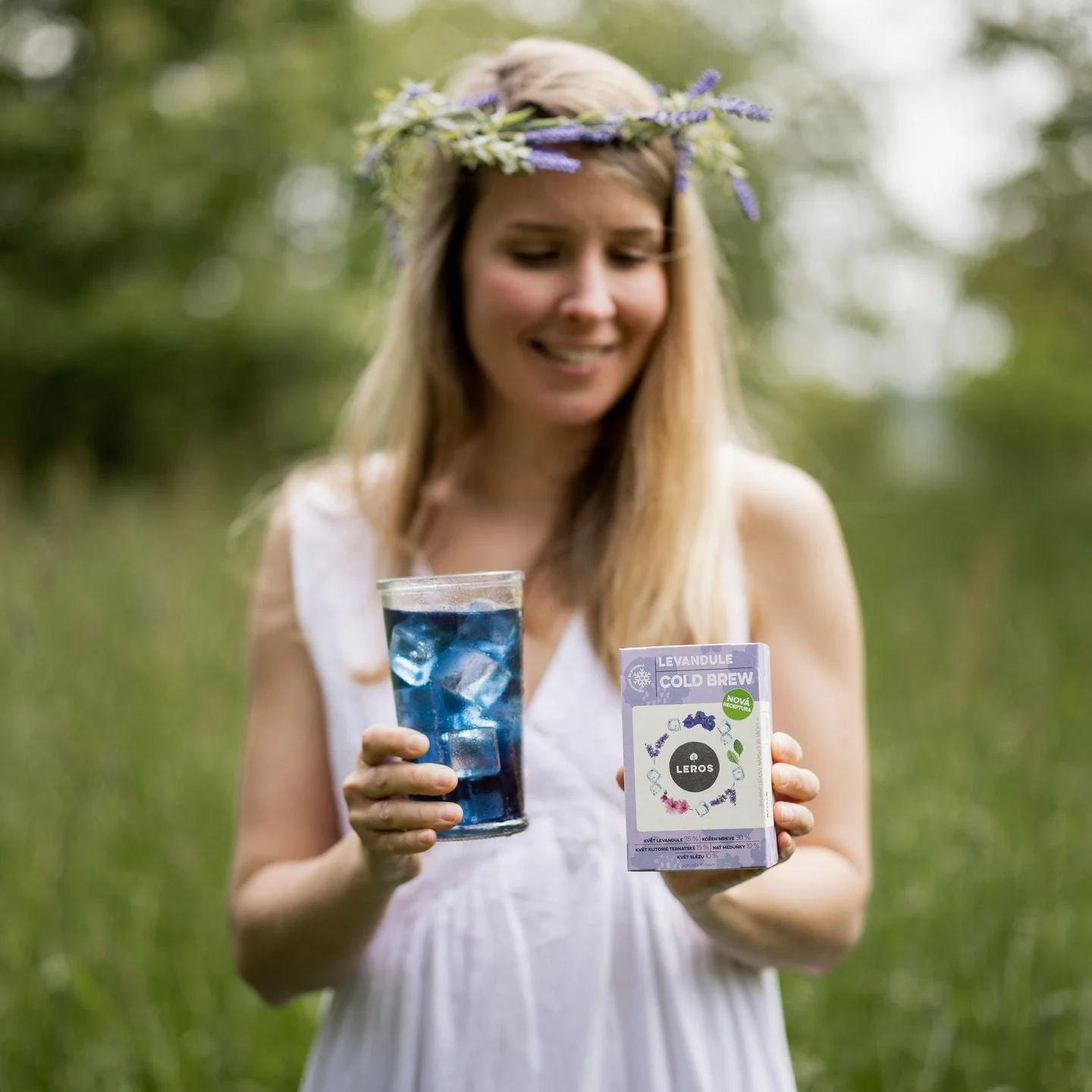 LEROS Mieszanka ziołowa Lawenda Cold Brew - torebki do zaparzania (20 x 1,2 g) - do przygotowania herbaty mrożonej