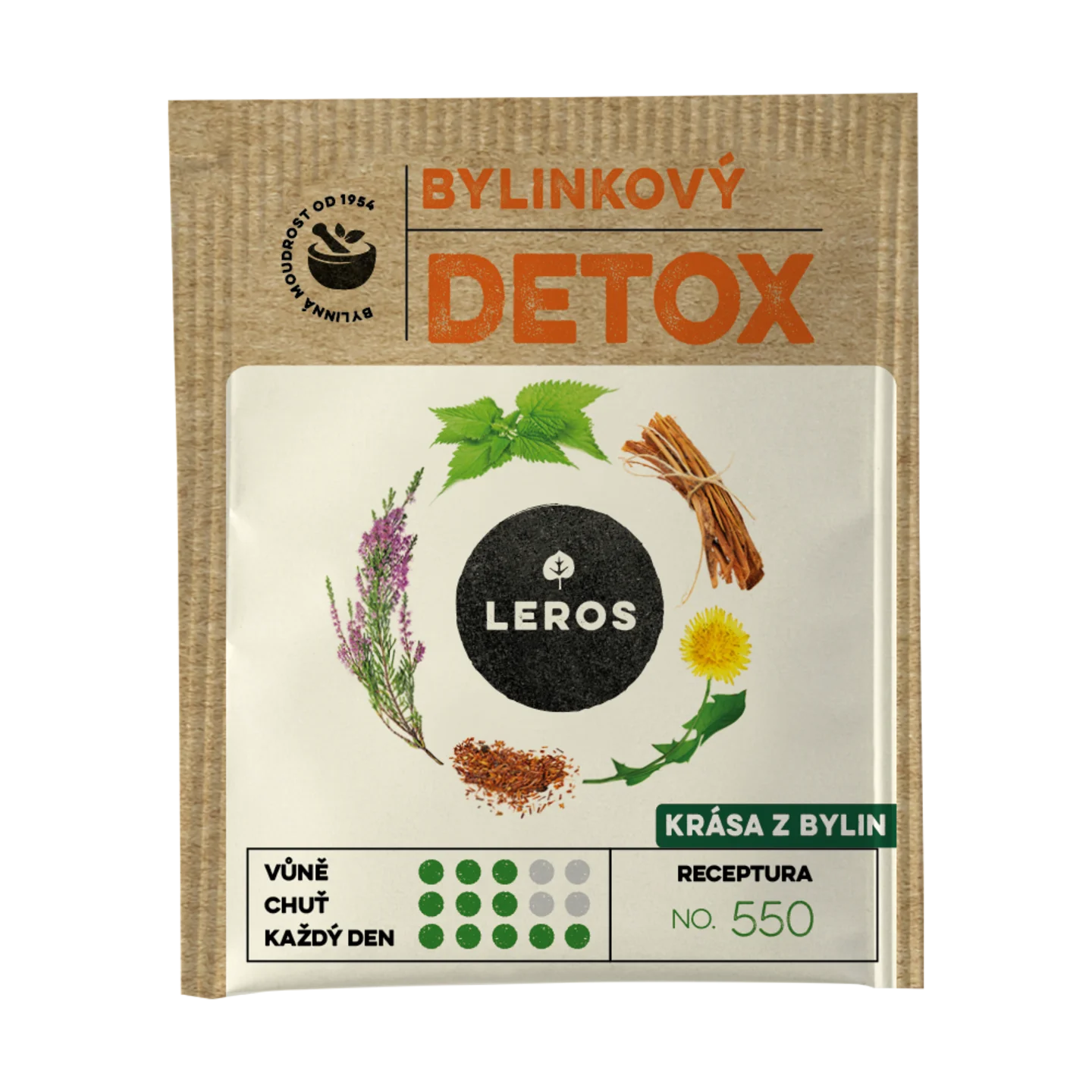 LEROS Herbata ziołowa Ziołowy detoks - saszetki do zaparzania (20 x 1,5 g) - dla oczyszczenia organizmu