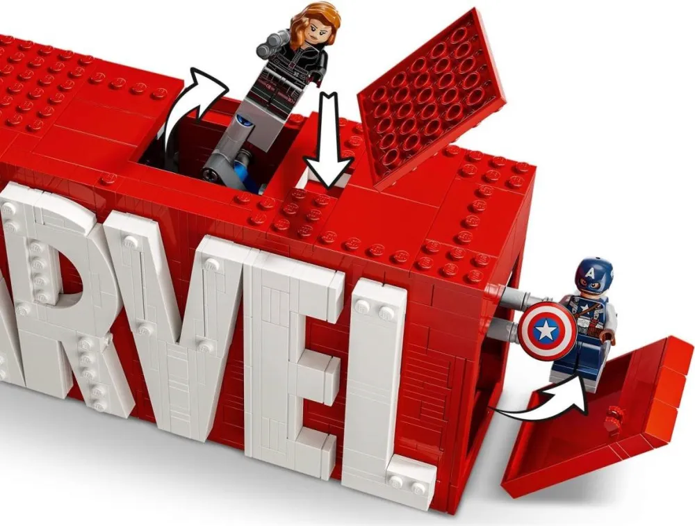 Marvel 76313 Logo MARVEL i minifigurki