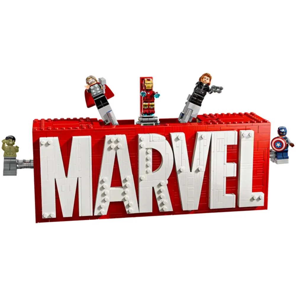 Marvel 76313 Logo MARVEL i minifigurki