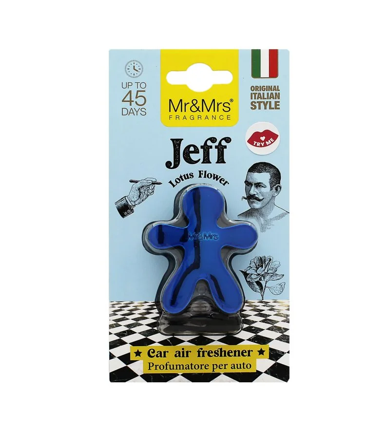 Jeff Chrome Lotus Flowers zapach do samochodu niebieski