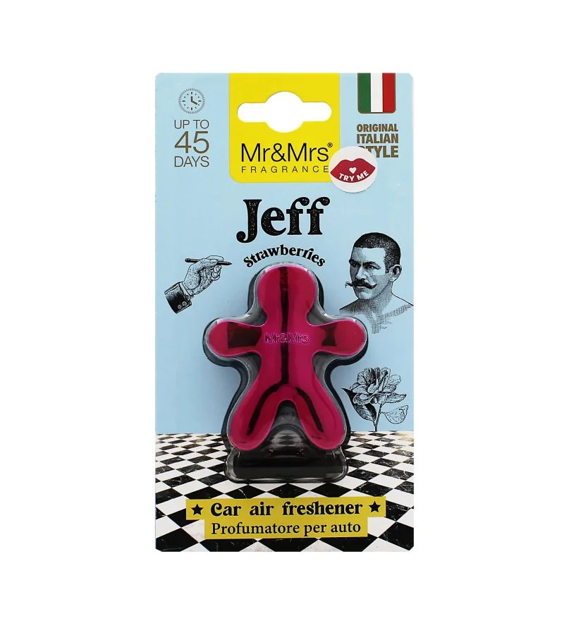 Jeff Chrome Truskawki zapach do auta fuksja