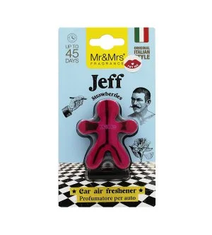 Mr&Mrs Fragrance Jeff Chrome Truskawki zapach do auta fuksja