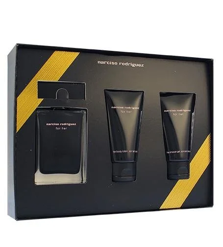 For Her zestaw upominkowy woda toaletowa 50 ml + balsam do ciała 50 ml + żel pod prysznic dla kobiet