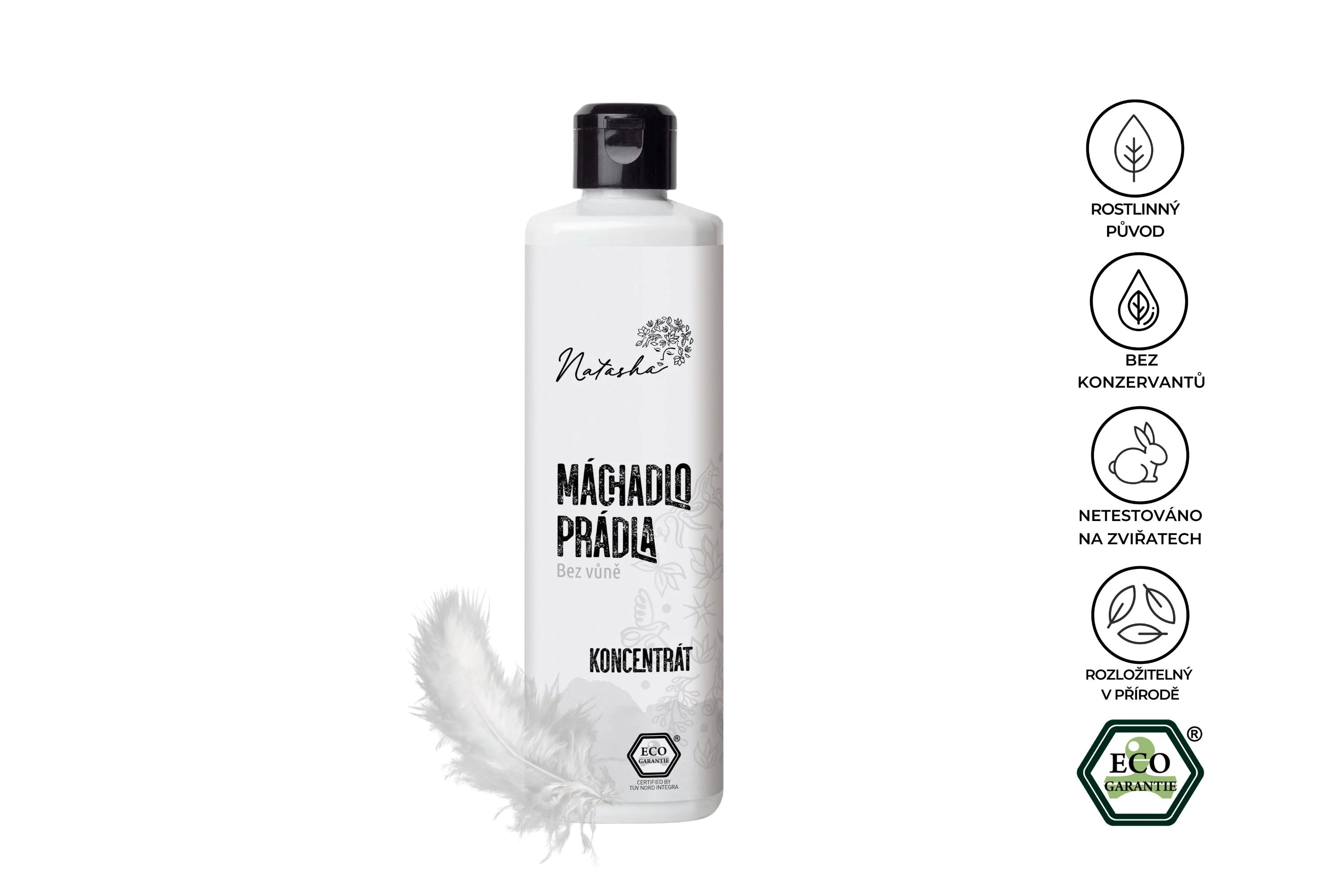 Natasha Bezzapachowa płukanka do prania - koncentrat 500 ml - chroni ubrania i Twoją skórę