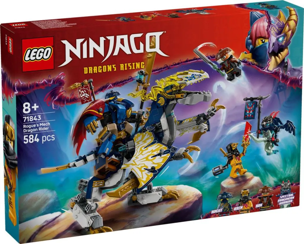NINJAGO® 71843 Rogue i robotyczny smoczy jeździec