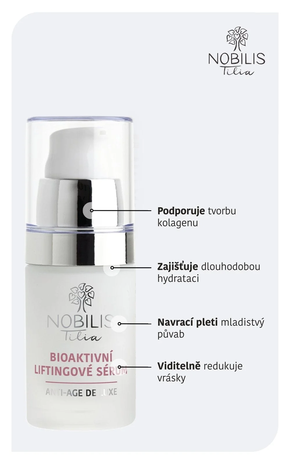 Nobilis Tilia Bioaktywne serum liftingujące (15 ml) - do cery dojrzałej i na przebarwienia