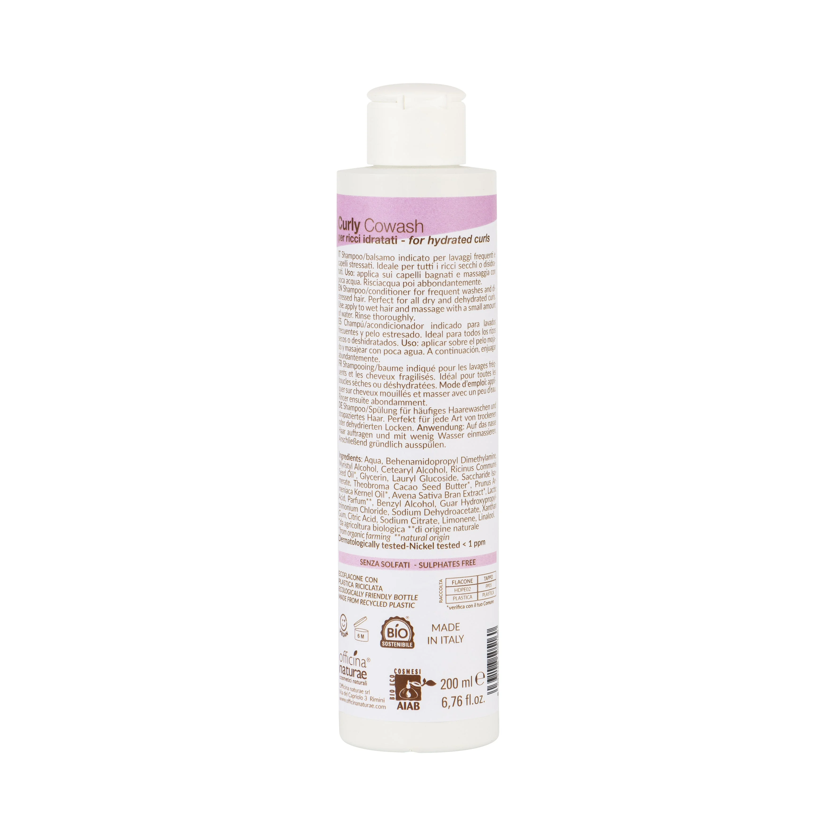 Officina Naturae Nawilżający cowash do kręconych włosów (200 ml) - dla miękkich, lśniących i łatwych w układaniu włosów