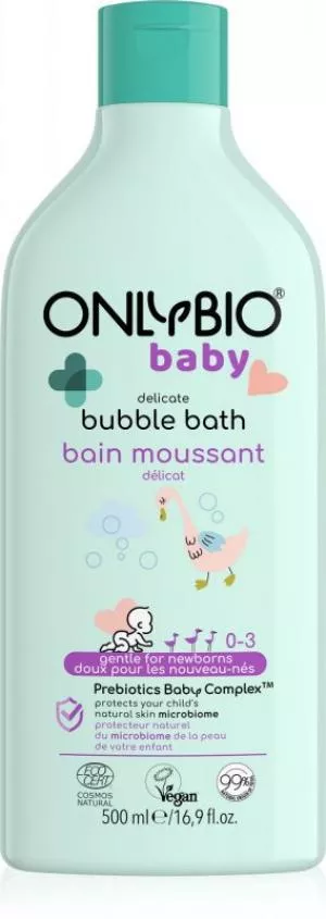 OnlyBio Delikatna pianka do kąpieli dla niemowląt (500 ml)