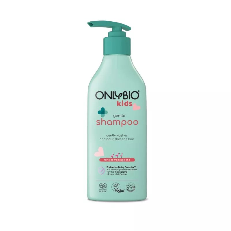 OnlyBio Delikatny szampon dla dzieci od 3 lat (300 ml) - nie zapycha i nie szczypie w oczy