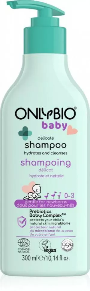 OnlyBio Delikatny szampon dla niemowląt (300 ml) - odpowiedni od urodzenia