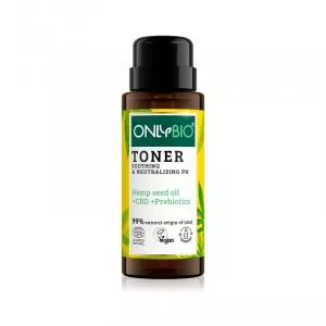 OnlyBio Tonik łagodzący do skóry wrażliwej z olejem konopnym i CBD (300 ml)