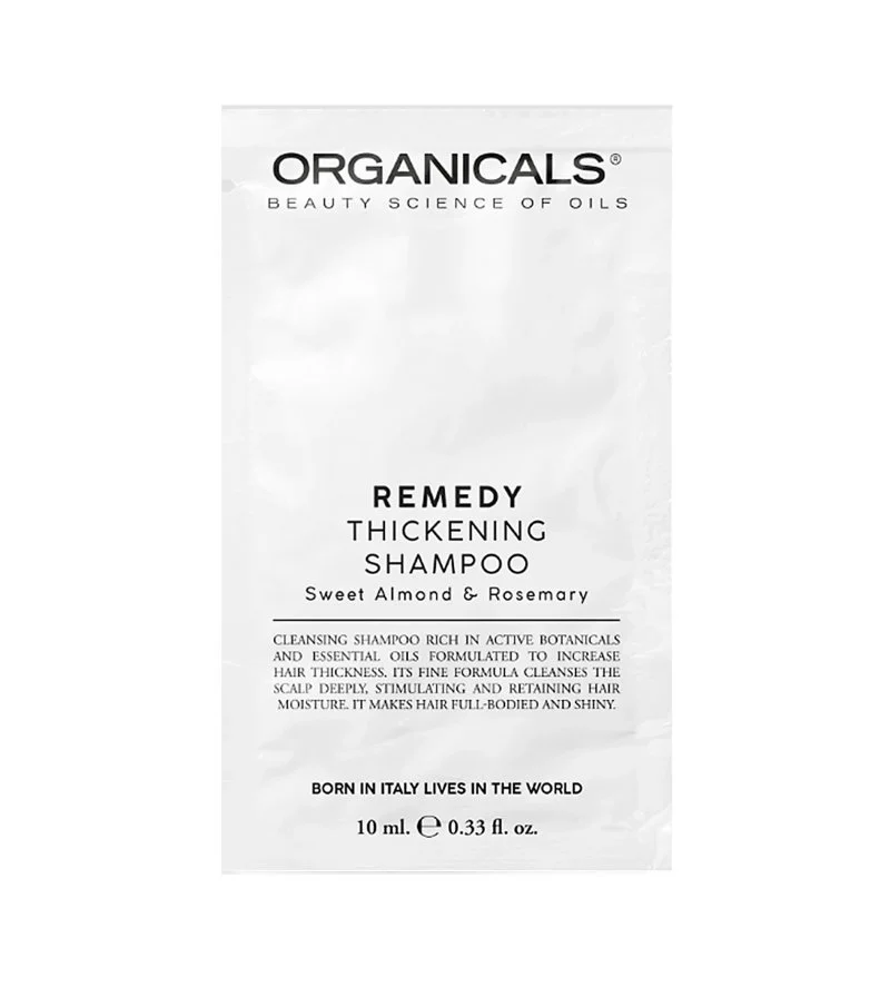 REMEDY Thickening Shampoo Sweet Almond & Rosemary szampon wzmacniający do włosów cienkich 10 ml