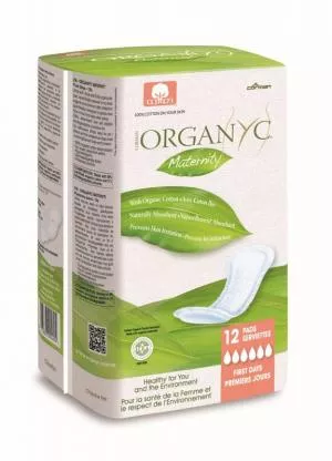 Organyc Podkłady poporodowe (12 szt.) - 100% bawełna organiczna, 6 kropli