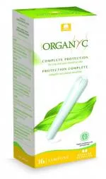 Organyc Tampony z aplikatorem Regular (16 szt.) - 100% bio-bawełna, 2 krople