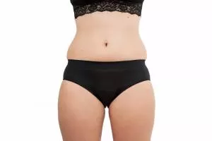 Pinke Welle Majtki menstruacyjne Black Bikini - Medium Black - htr. i lekkie miesiączki (S)