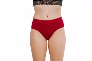 Pinke Welle Majtki menstruacyjne Bikini Red - Medium - 100 dni na wymianę i lekkie miesiączki (L)