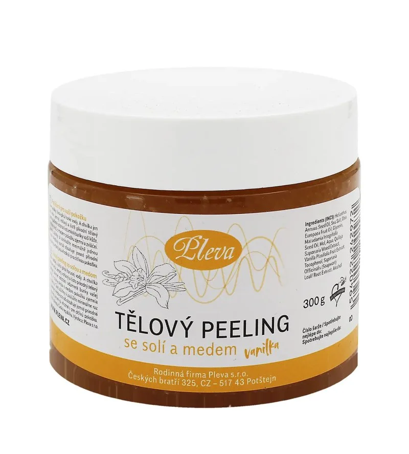 Peeling do ciała z solą i miodem (wanilia) 300 g