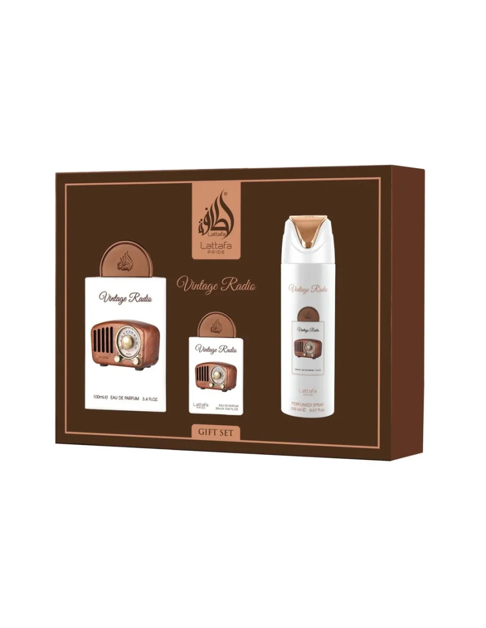 Pride Vintage Radio EDP 100 ml + EDP 20 ml + spray do ciała 200 ml UNISEX 1 ks