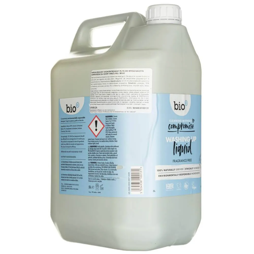 Bio-D Hipoalergiczny płyn do mycia naczyń i artykuły dla dzieci - kanister (5 L)