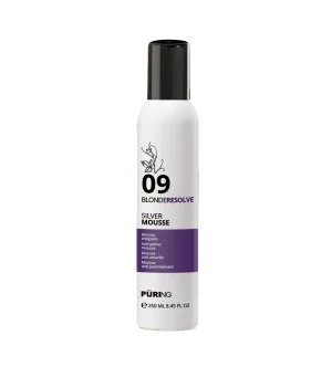 PURING 09 BlondeResolve Silver Mousse neutralizująca pianka bez spłukiwania do włosów blond, siwych i rozjaśnianych