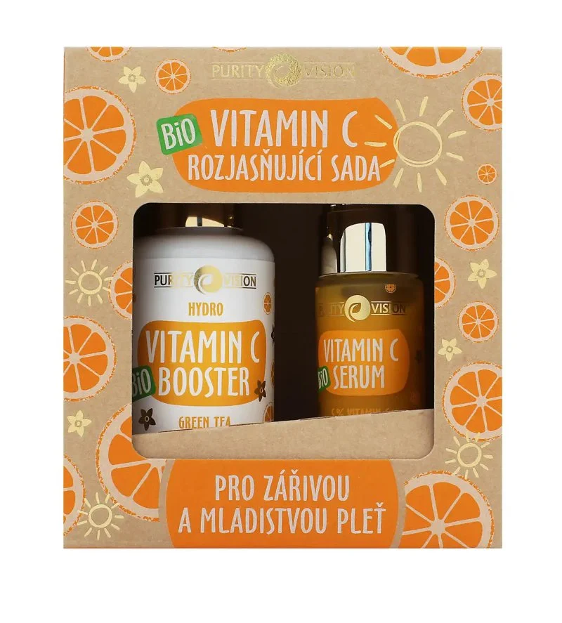 Bio Vitamin C rozświetlający zestaw booster 100 ml + serum