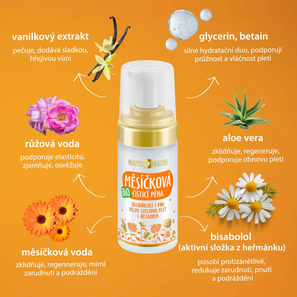 Purity Vision Nagietkowa pianka oczyszczająca (90 ml) – także do bardzo wrażliwej skóry