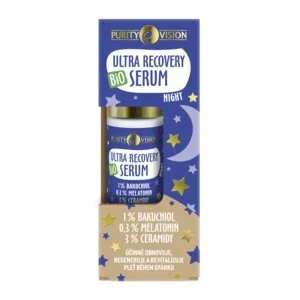 Purity Vision Nocne serum do twarzy Ultra Recovery Night (30 ml) - z bakuchiolem, melatoniną i ceramidami