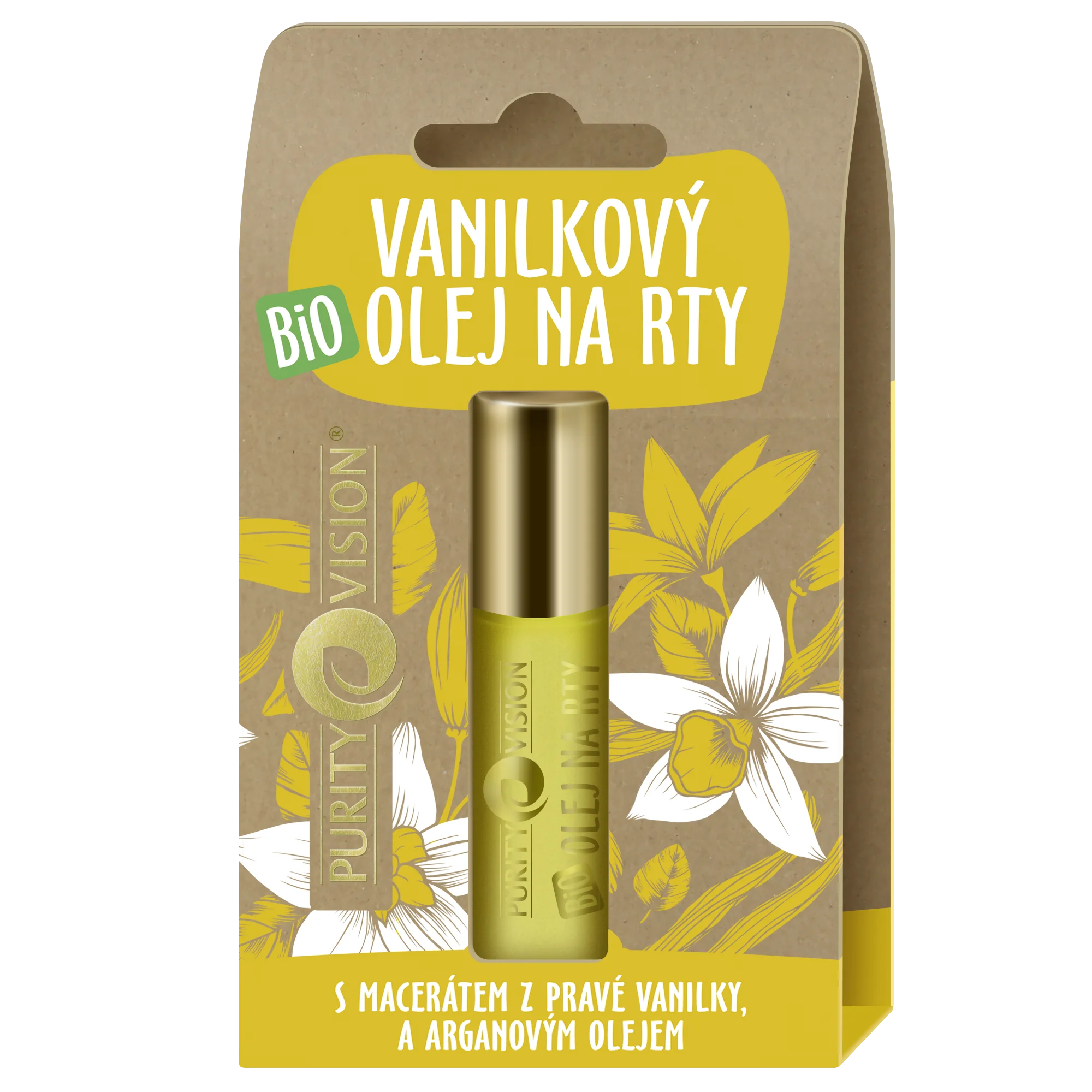 Purity Vision Waniliowy olejek do ust BIO (10 ml) - pachnąca pomoc dla spierzchniętych ust