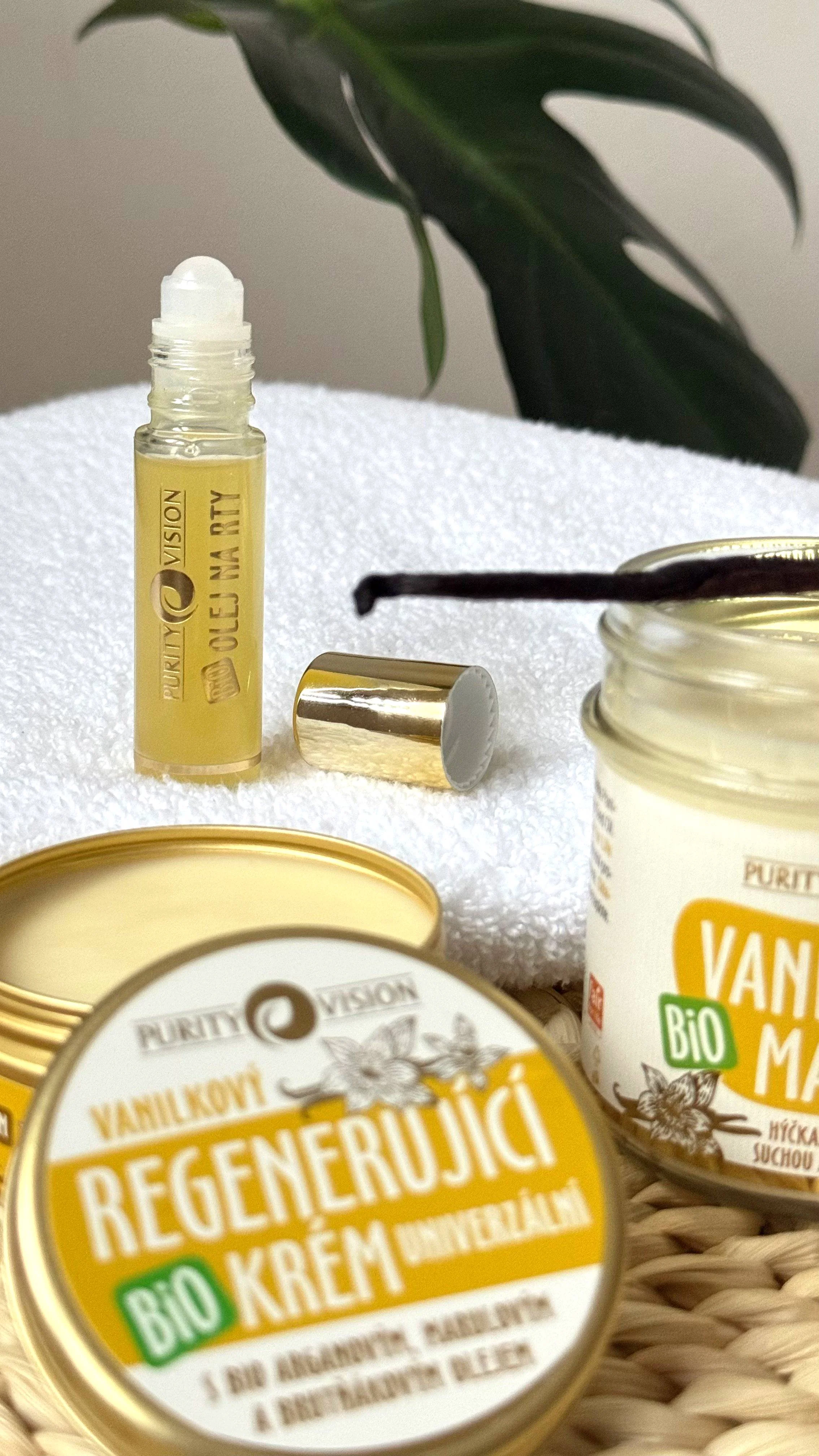 Purity Vision Waniliowy olejek do ust BIO (10 ml) - pachnąca pomoc dla spierzchniętych ust