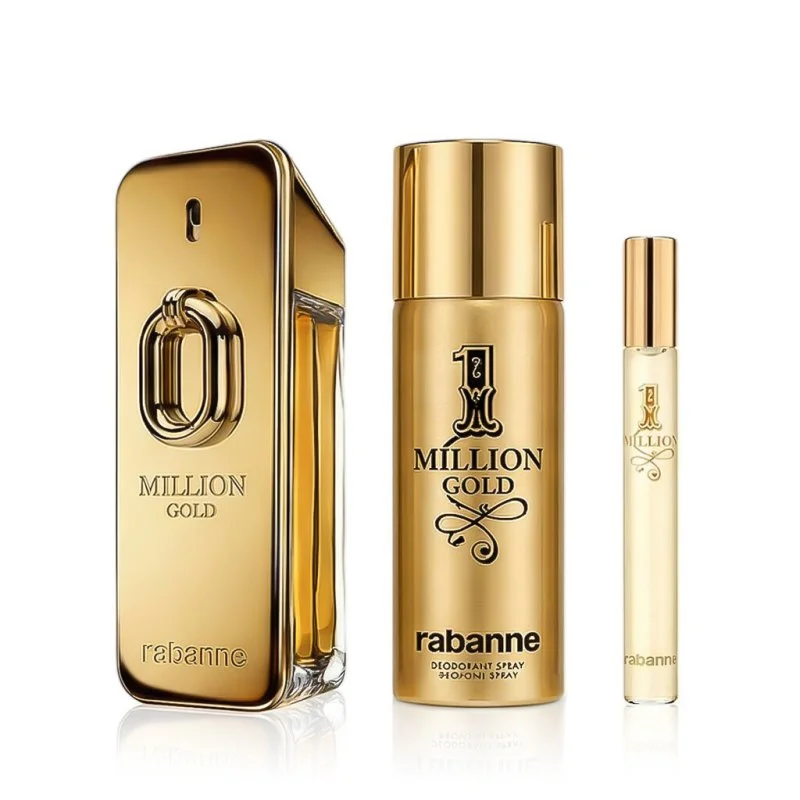 Million Gold Intense 100 ml + EDT MINI 1 Milion 10 ml + DEO w sprayu woda perfumowana dla mężczyzn 150 ml