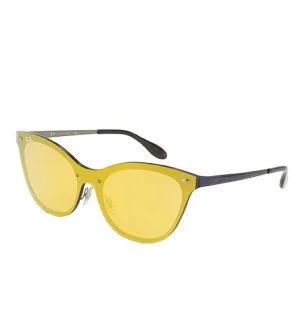 Ray-Ban RB3580N Blaze Cat Eye okulary przeciwsłoneczne 43x140 mm pomarańczowo-złote damskie