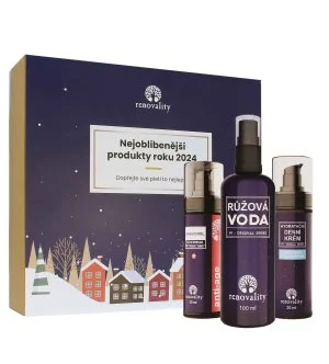 Renovality Original Series najpopularniejsze produkty roku 2024 Bakuchiolowe serum 30 ml + woda różana 100 ml + krem na dzień z kwasem hialuronowym