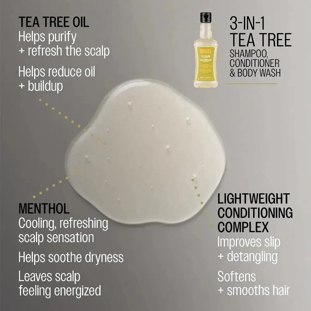 Szampon-Odżywka-Żel do mycia ciała 3 w 1 Tea Tree dla mężczyzn 350 ml