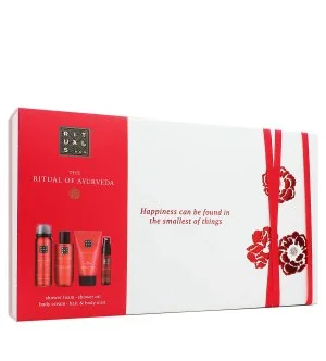 Rituals The Ritual of Ayurveda zestaw upominkowy żel pod prysznic 50 ml + olejek pod prysznic 75 ml + krem do ciała 70 ml + mgiełka do ciała
