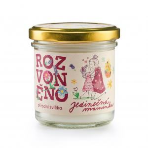 Rozvoněno Świeca zapachowa - Unique Mom (130 ml) - z geranium, pomarańczą i paczulą