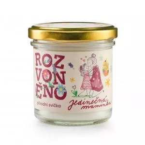 Rozvoněno Świeca zapachowa - Unique Mom (130 ml) - z geranium, pomarańczą i paczulą