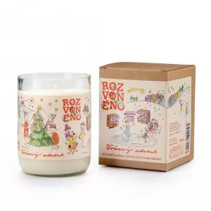 Rozvoněno Świeca zapachowa - Fragrant Advent (310 ml) - z migdałami, gałką muszkatołową i wanilią