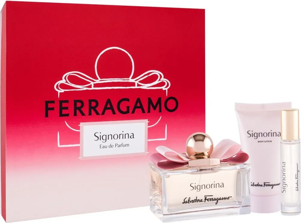 Signorina 100 ml + EDP MINI 10 ml + BL woda perfumowana dla kobiet 50 ml
