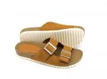 Perky Slide Fivela Baixo Nobuk Camel