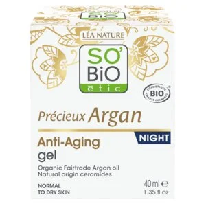 SO’BiO étic Anti-age Precieux Argan Gel nocny BIO (50 ml) - regeneruje i wygładza skórę