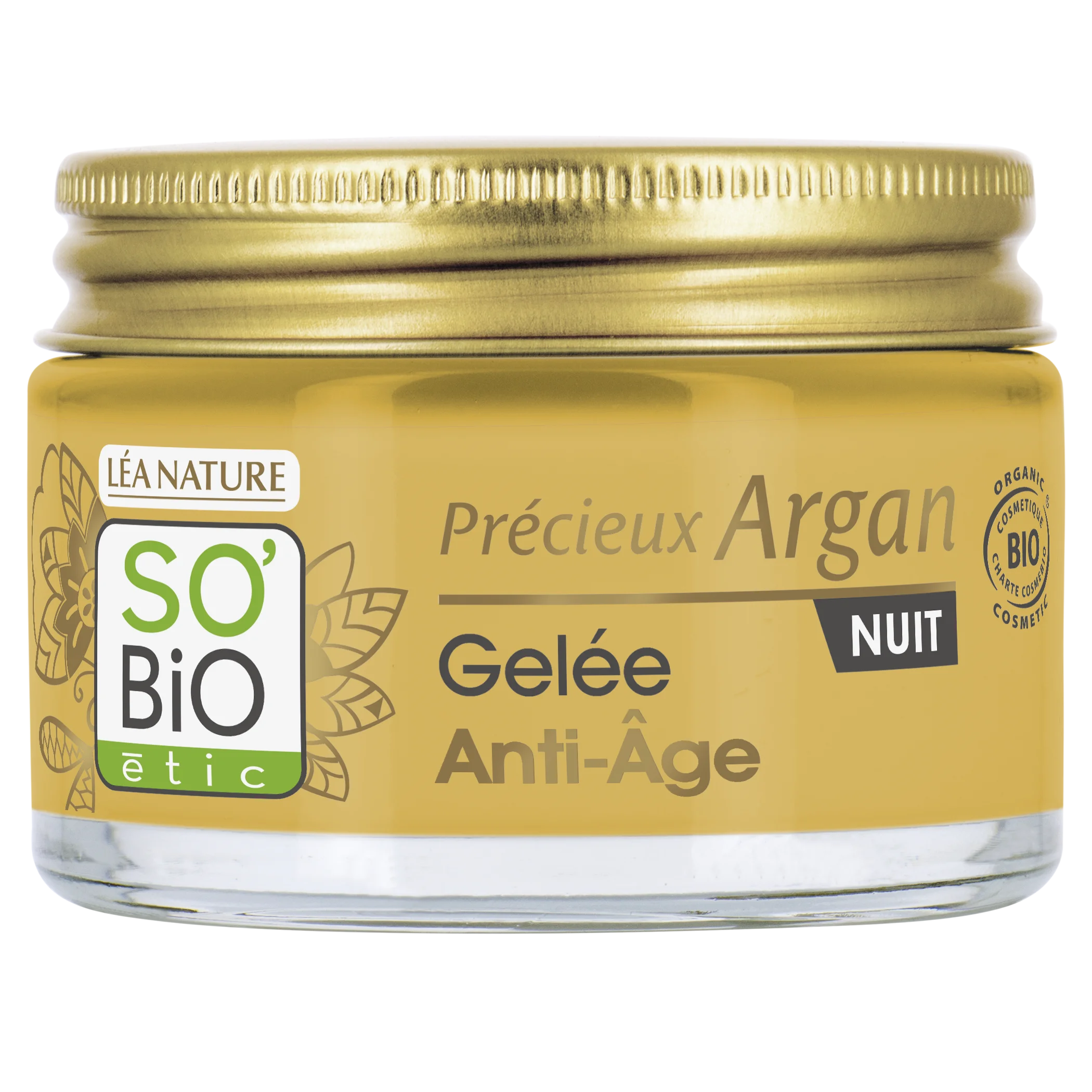 SO’BiO étic Anti-age Precieux Argan Gel nocny BIO (50 ml) - regeneruje i wygładza skórę