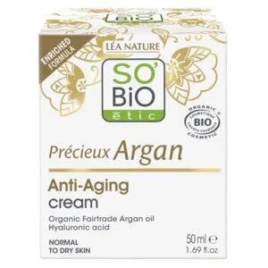SO’BiO étic Anti-age Precieux Argan Krem na dzień BIO (50 ml) - nawilża, ujędrnia i rozświetla skórę