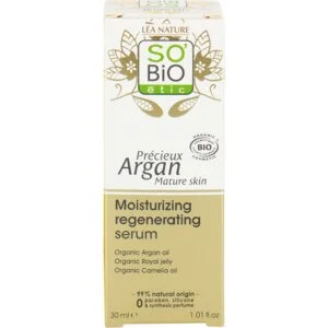 SO’BiO étic Anti-Age Precieux Argan Sérum nawilżające i regenerujące GOLD BIO (30 ml) - z kwasem hialuronowym
