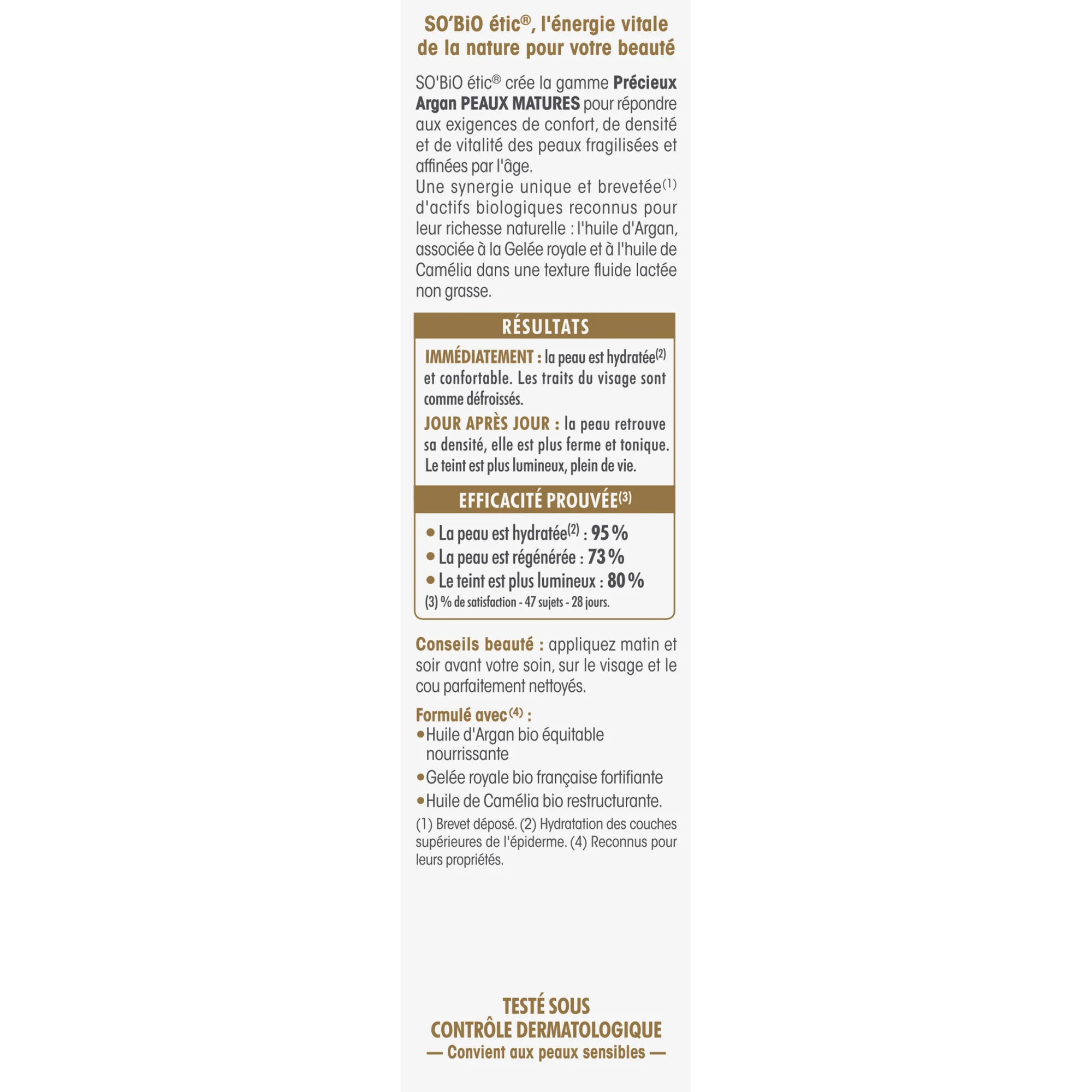 SO’BiO étic Anti-Age Precieux Argan Sérum nawilżające i regenerujące GOLD BIO (30 ml) - z kwasem hialuronowym