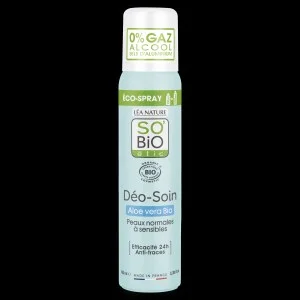 SO’BiO étic Dezodorant naturalny ECO SPRAY 24h - Aloe vera BIO (100 ml) - skuteczny aż do 24 godzin