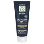 SO’BiO étic Żel pod prysznic MEN 3w1 - energetyzujący imbir BIO (200 ml) - do ciała, twarzy i włosów